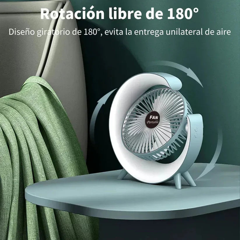 Ventilador de Mesa con Luz RGB
