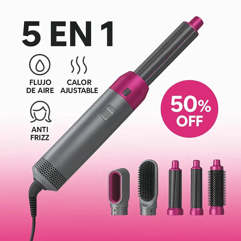Cepillo 5 en 1 Eléctrico Secador